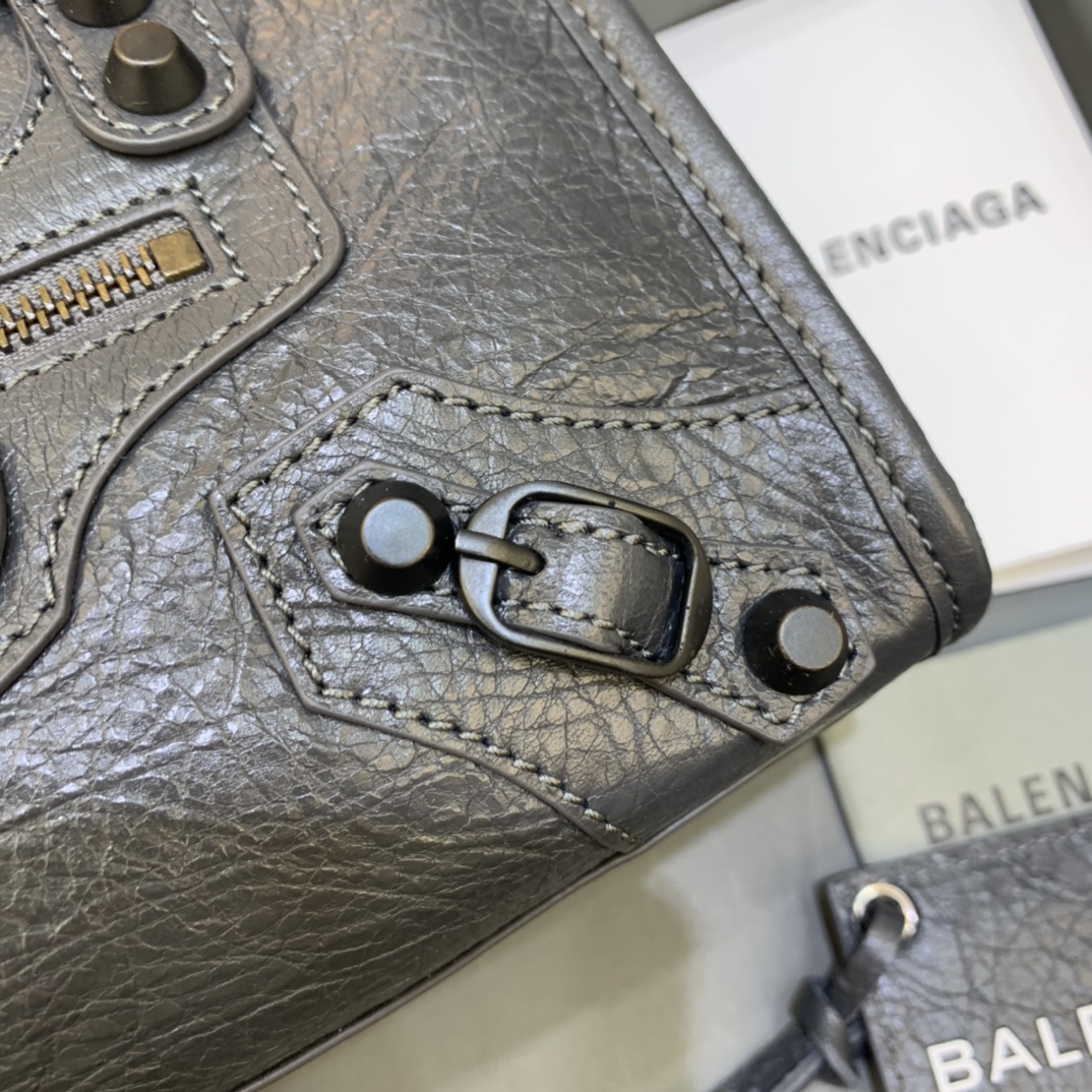 Balenciaga Classic City Mini Handbag Shoulder Bag Dark Gray